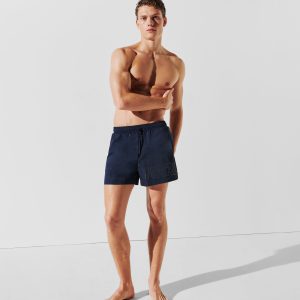 METALLIC LOGO SHORT-LENGTH BOARDSHORTS