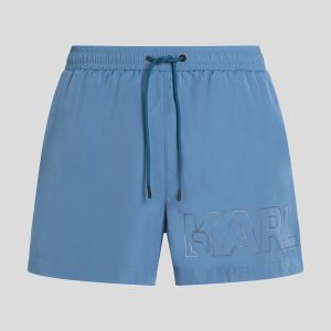 METALLIC LOGO SHORT-LENGTH BOARDSHORTS