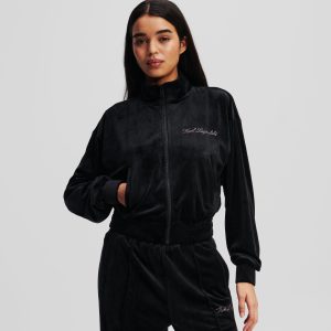 HOTEL KARL VELOUR ZIP-UP SWEATSHIRT