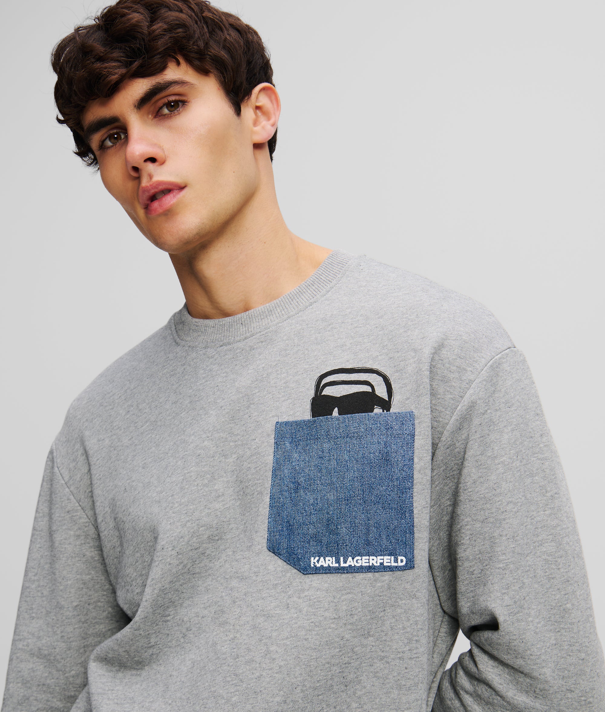 IKON DENIM POCKET SWEATSHIRT - Image 2
