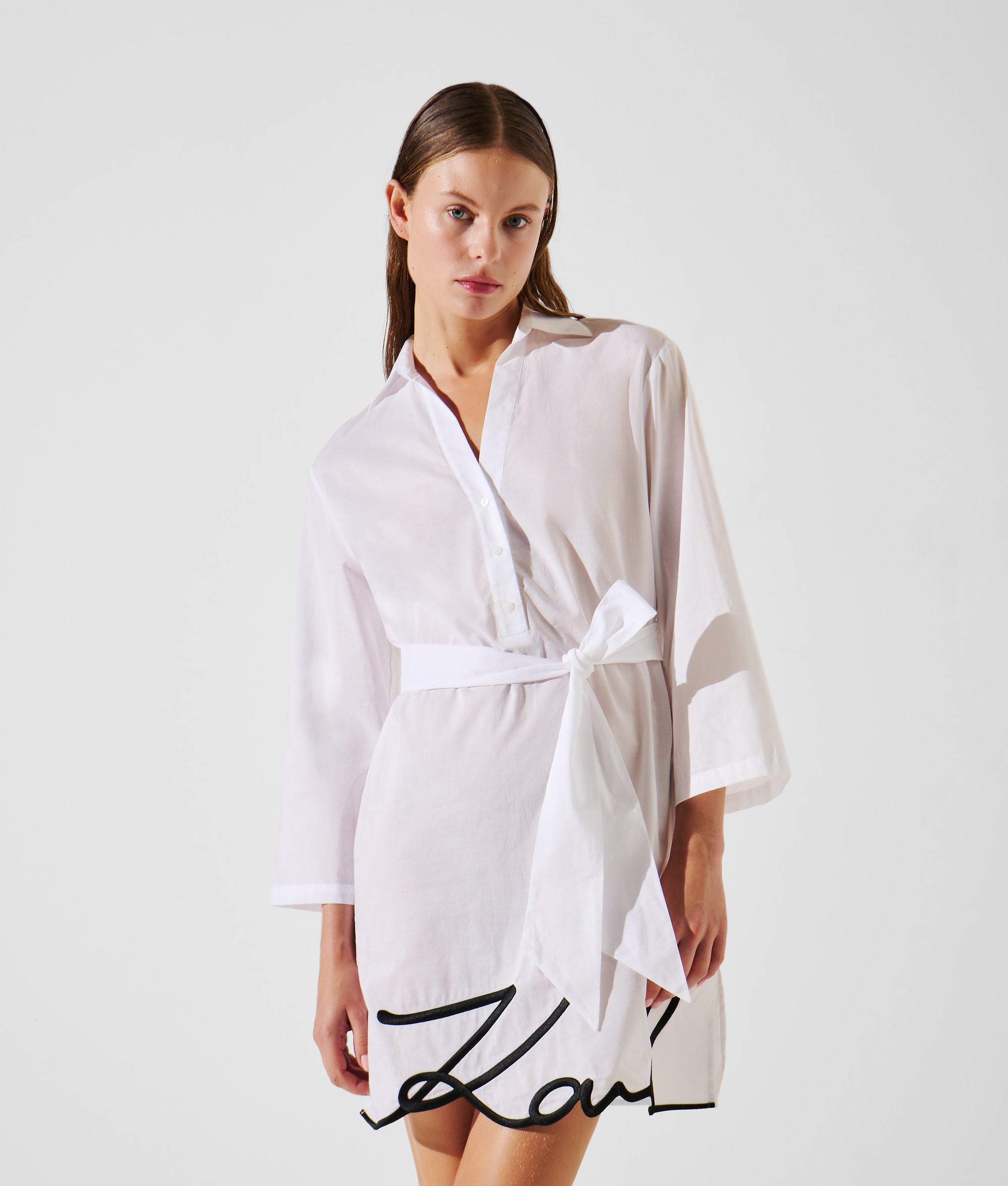 K/SIGNATURE BEACH SHIRT DRESS