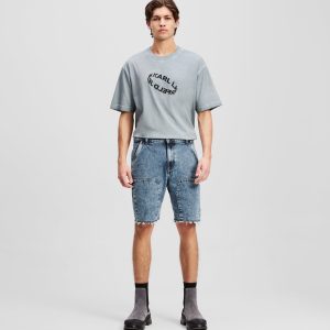 CARPENTER DENIM SHORTS