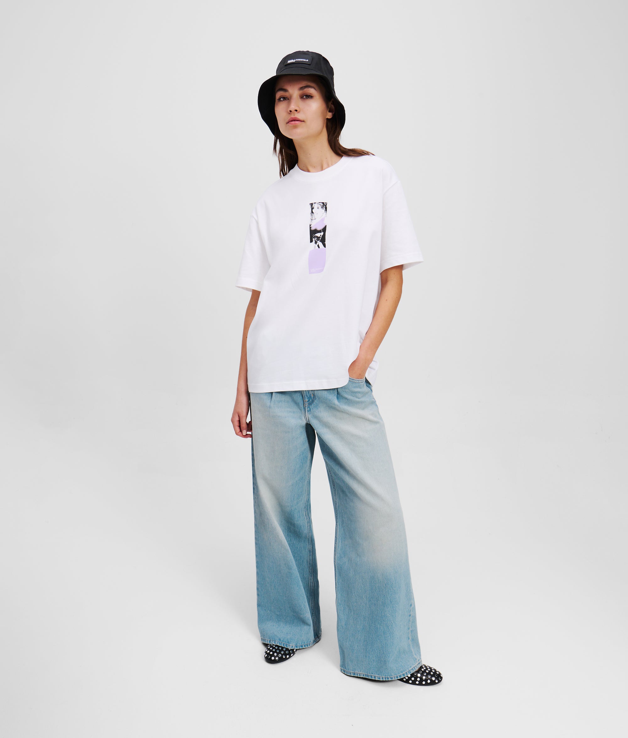 PLEATED WIDE-LEG JEANS - Image 4