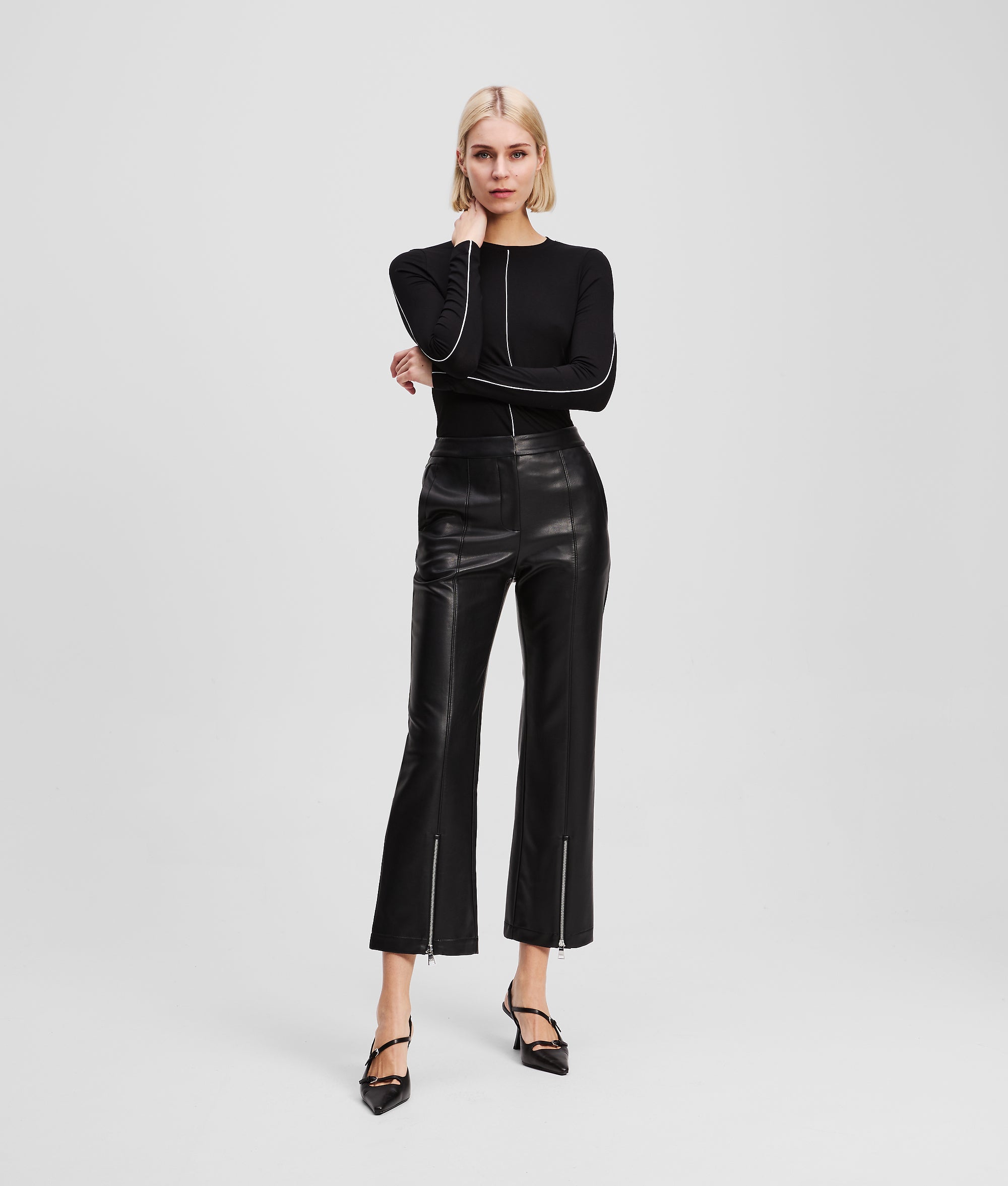 FAUX-LEATHER PANTS