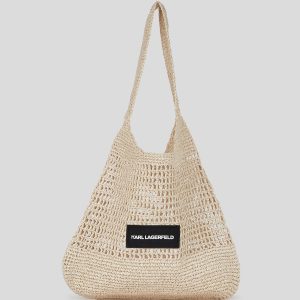 LOGO CROCHET BEACH BAG