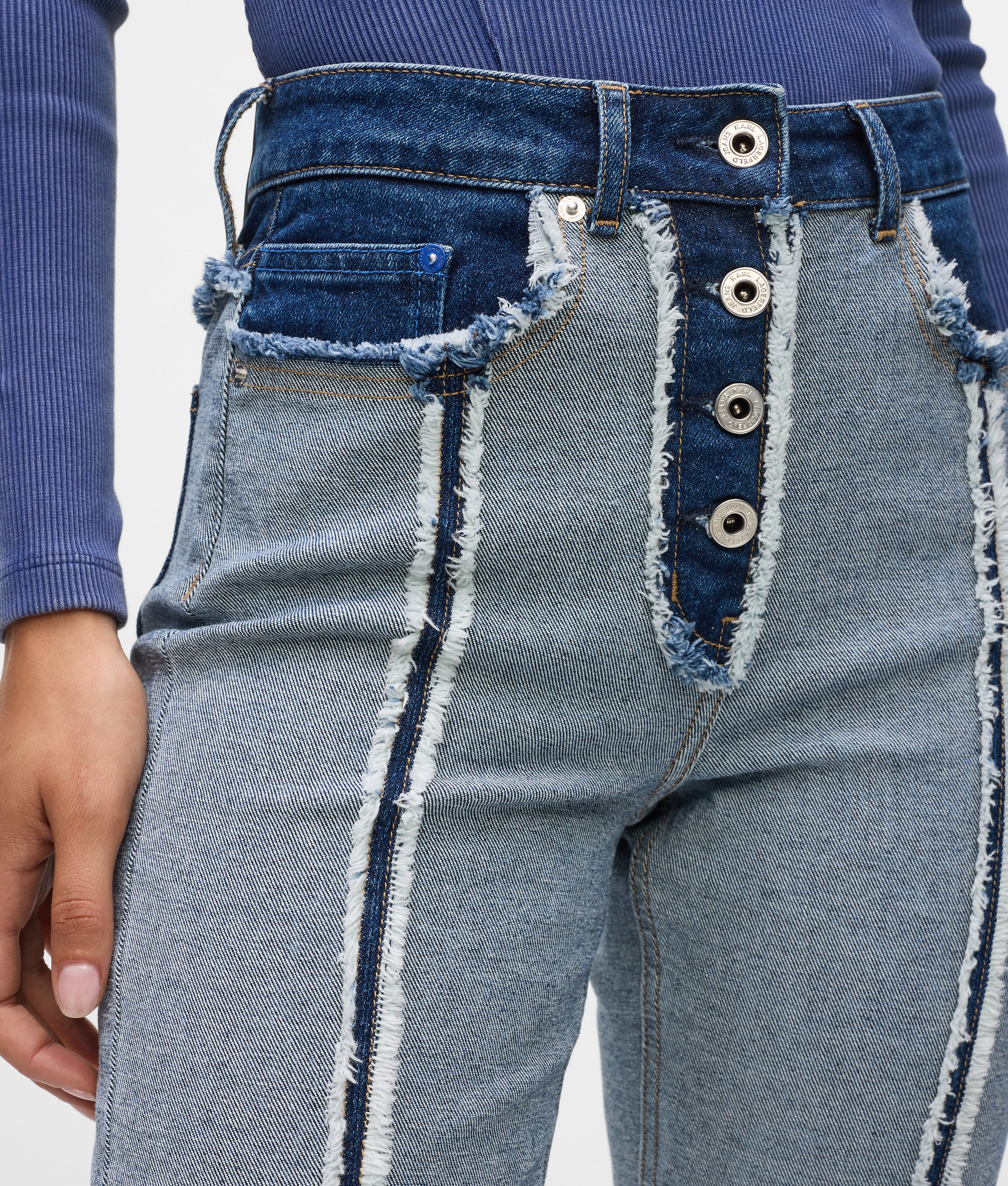 Inside-out straight jeans - Image 2