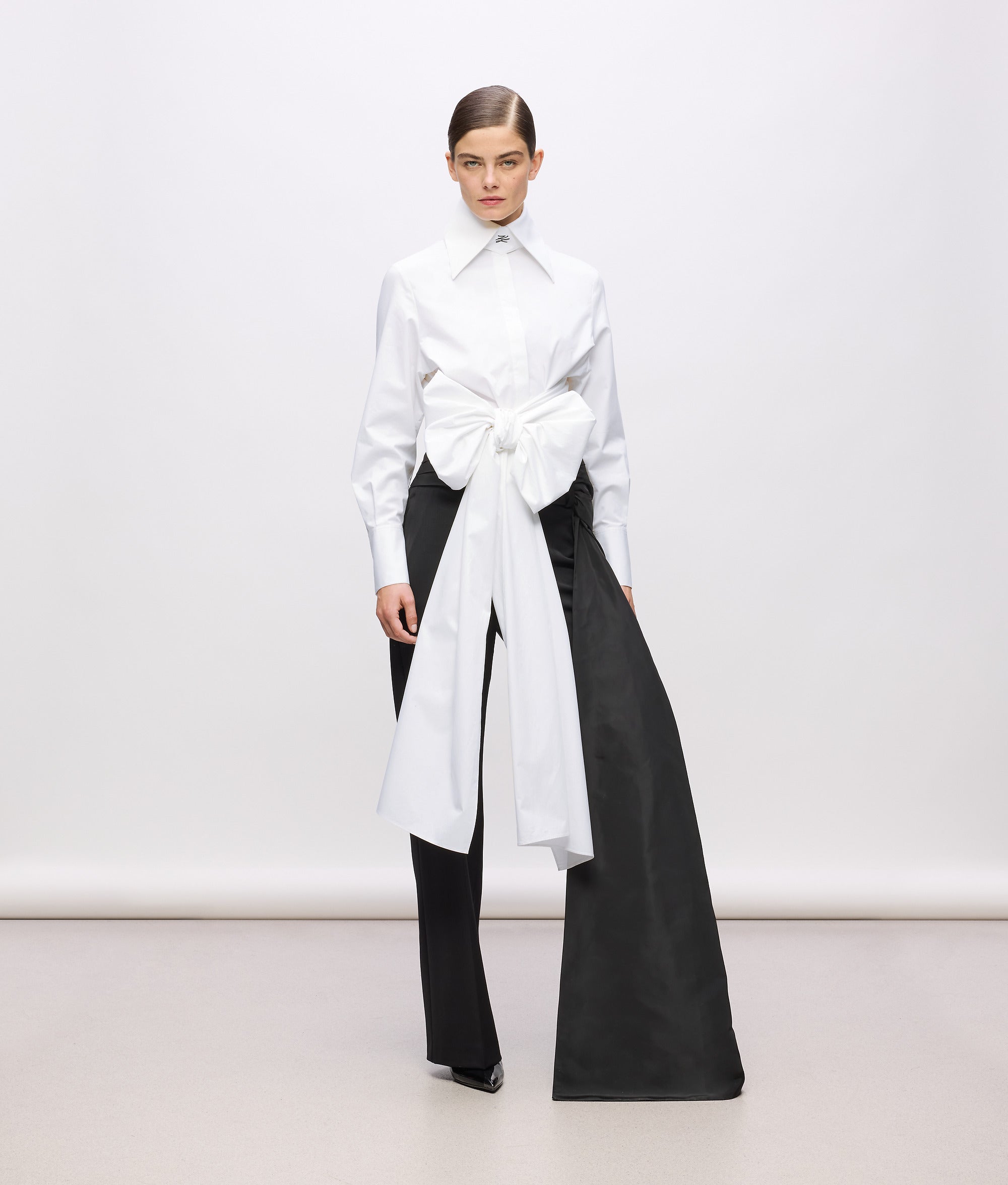 KL Studio bow detail shirt