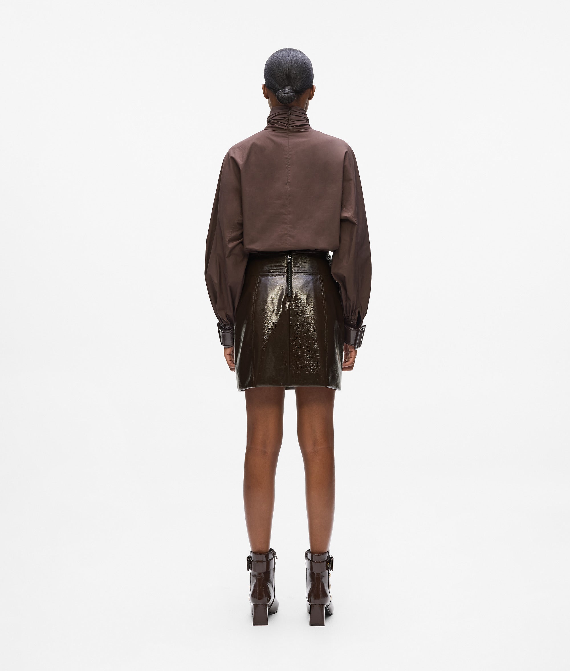 Patent faux-leather skirt - Image 3