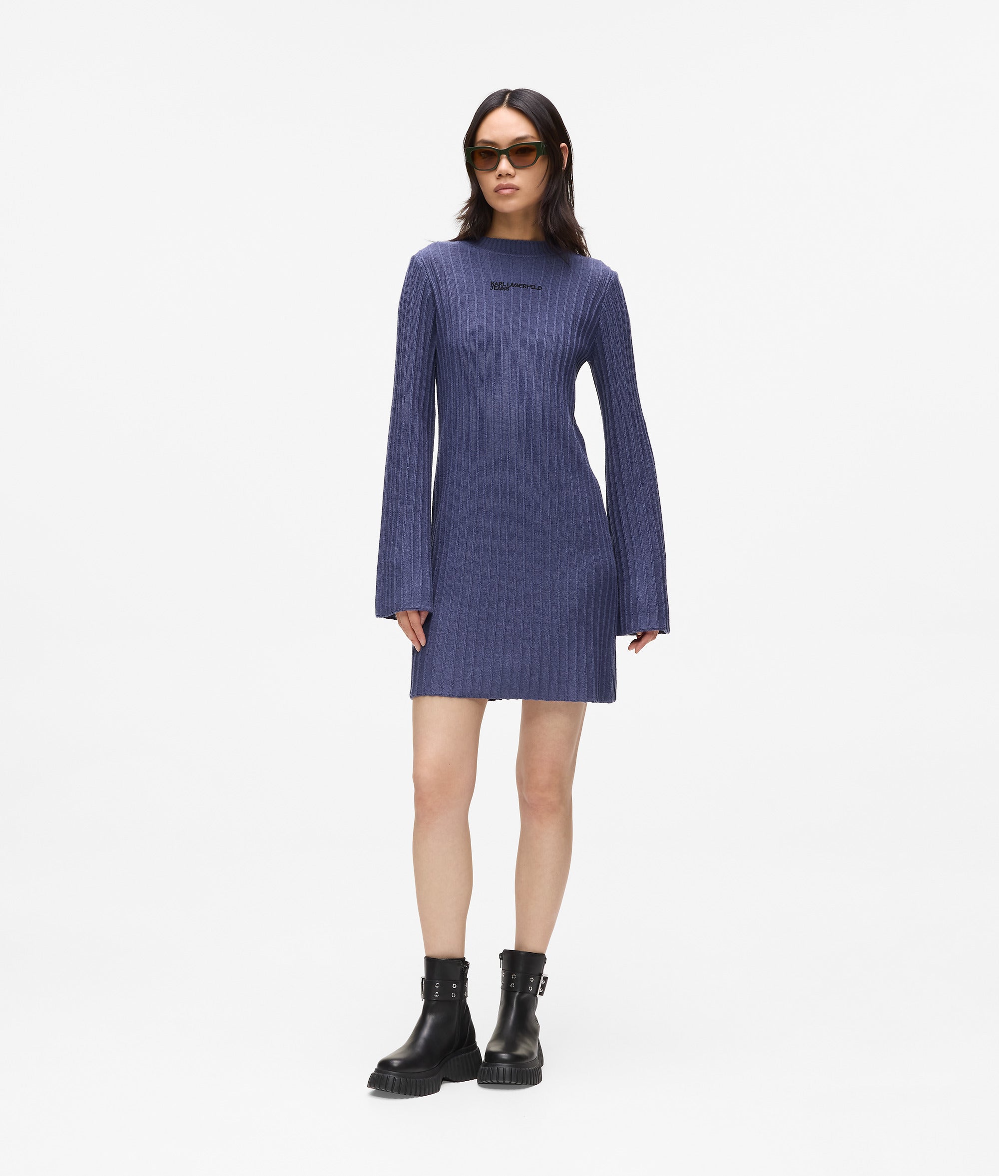 Pleated knit dress - Image 4