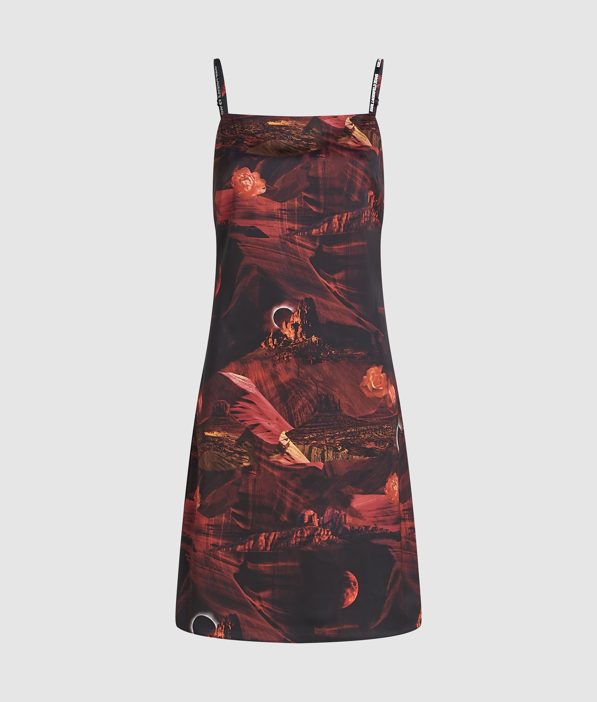 All-over-print satin dress - Image 5