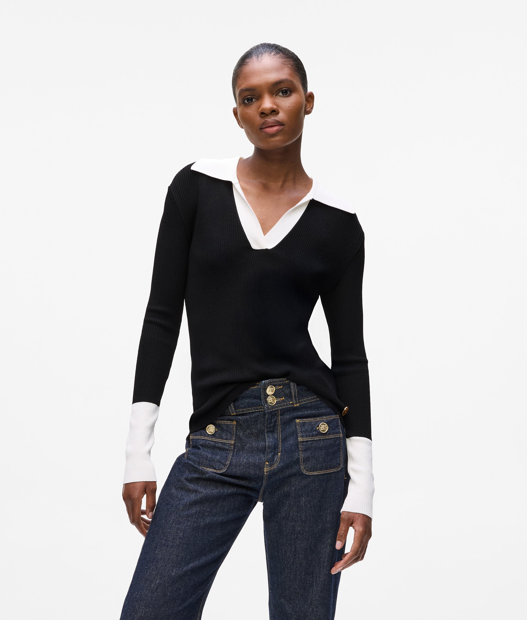 Monochrome polo shirt