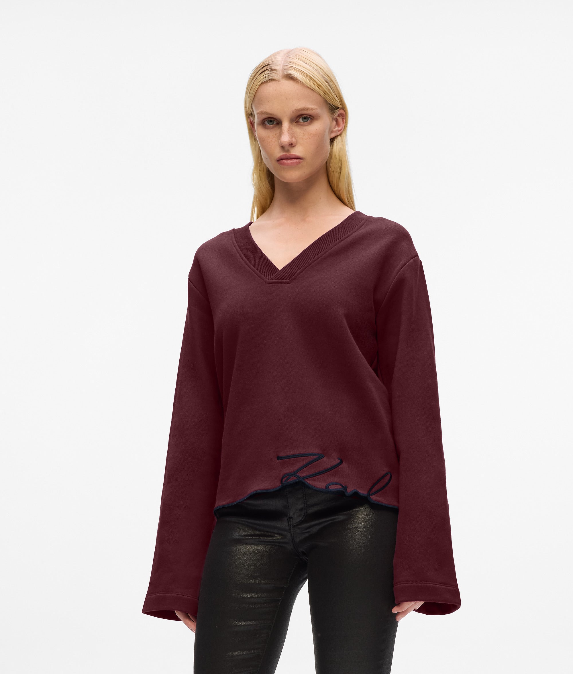 Signature hem sweatshirt