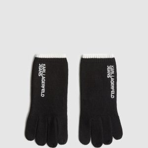 Logo knitted gloves