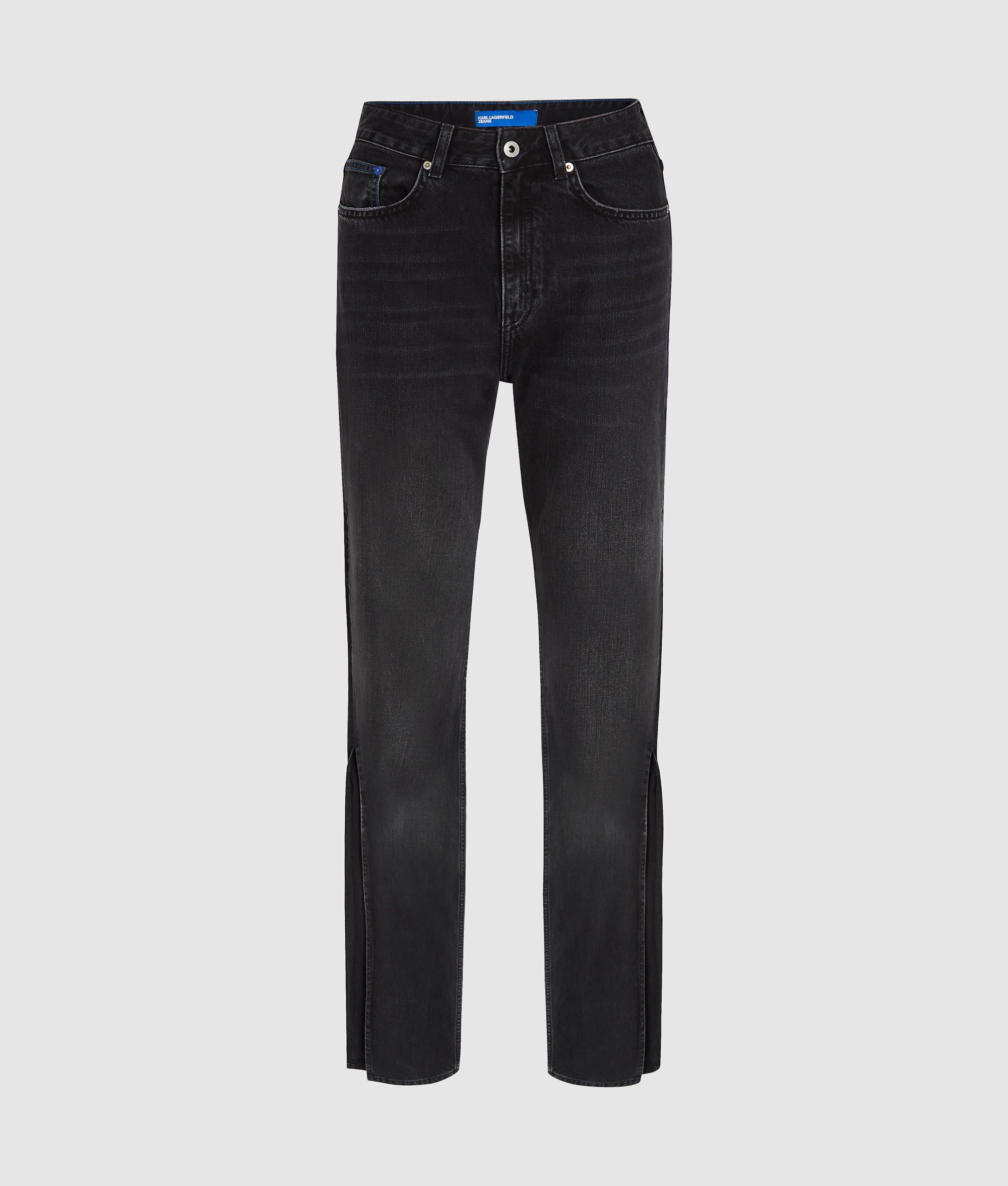 Split-leg high-rise straight jeans - Image 5