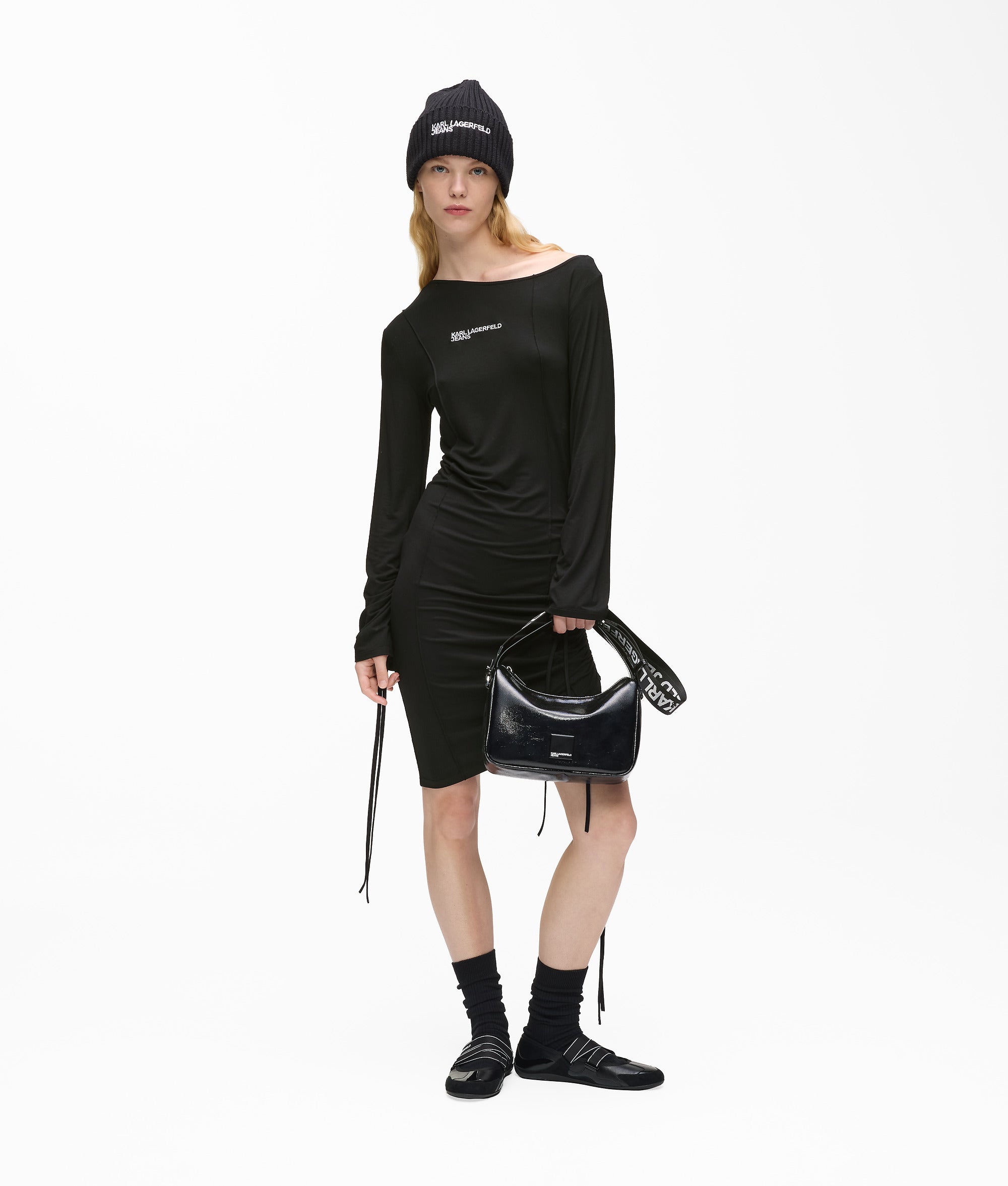 Off-shoulder drawstring dress - Image 4