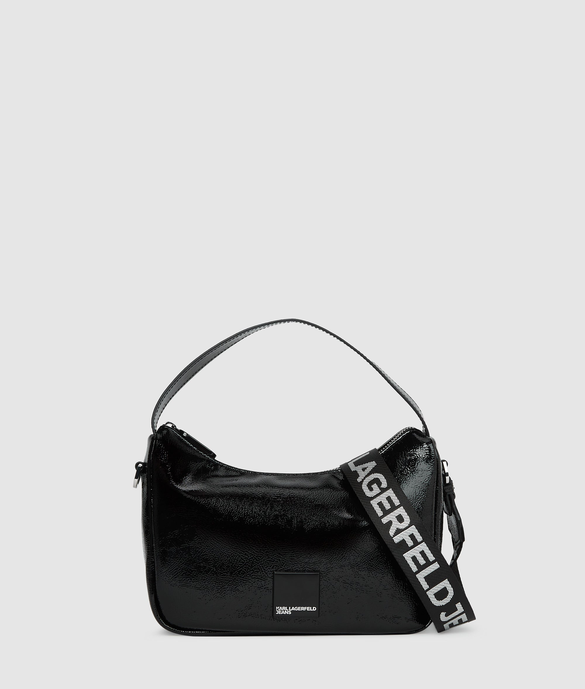 Glossy mini hobo bag