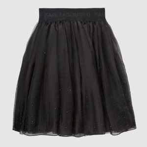 Girls rhinestone mesh skirt