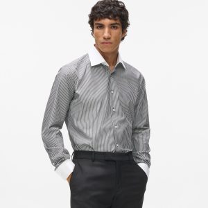 Contrast collar and cuffs shirt