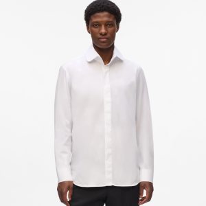 Rounded collar shirt