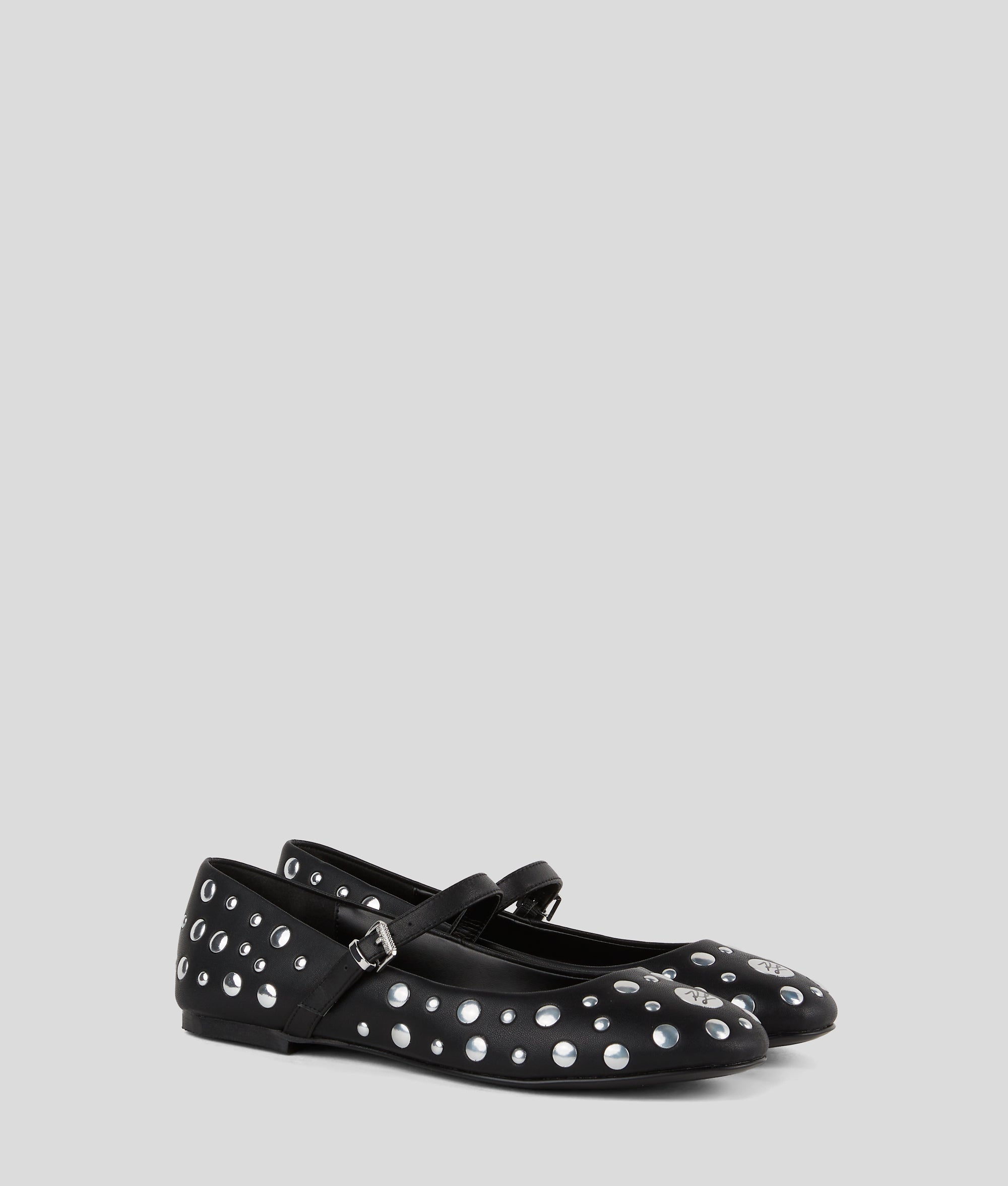KARO MIRROR STUDS BALLET FLATS